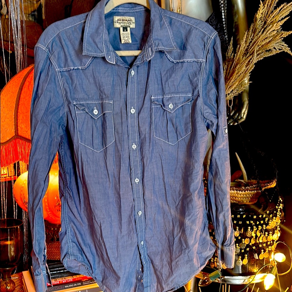 American Rag Casual Blue Button Down Shirt